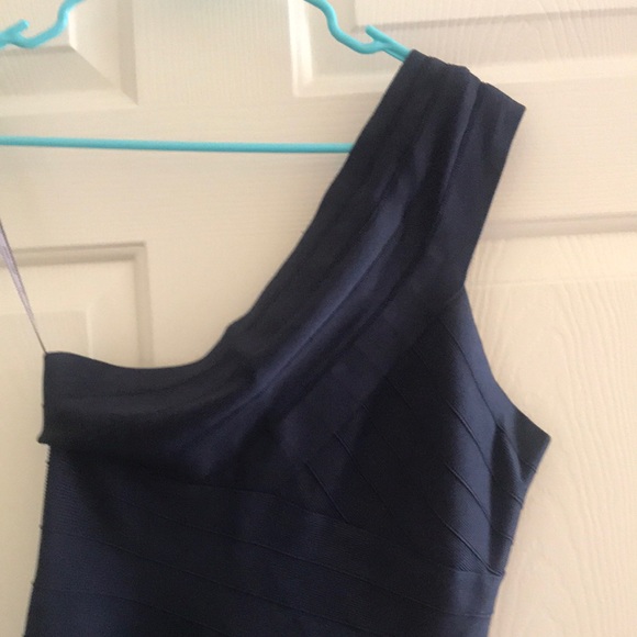 Herve Leger Elastic Bandage Sydney Blue Dress M Rent the Runway - Picture 6 of 6